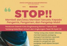 Himbauan Larangan Membeli dan Memberi Sesuatu Kepada Pengemis Pengamen dan Pengelap Mobil